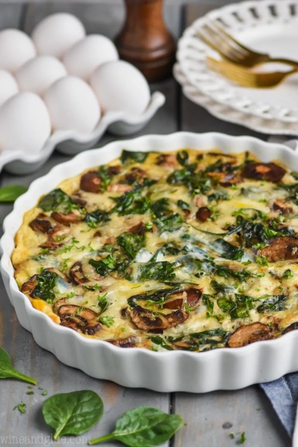 Vajíčkovo-špenátový quiche