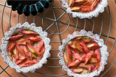 Recept: Rebarborovo - marcipánové tartaletky
