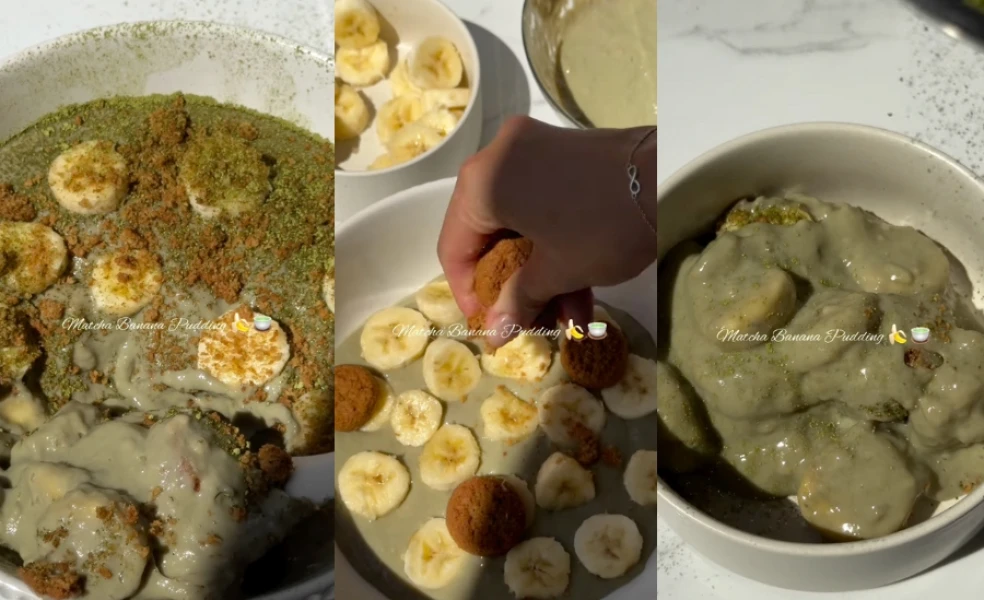 matcha puding recept