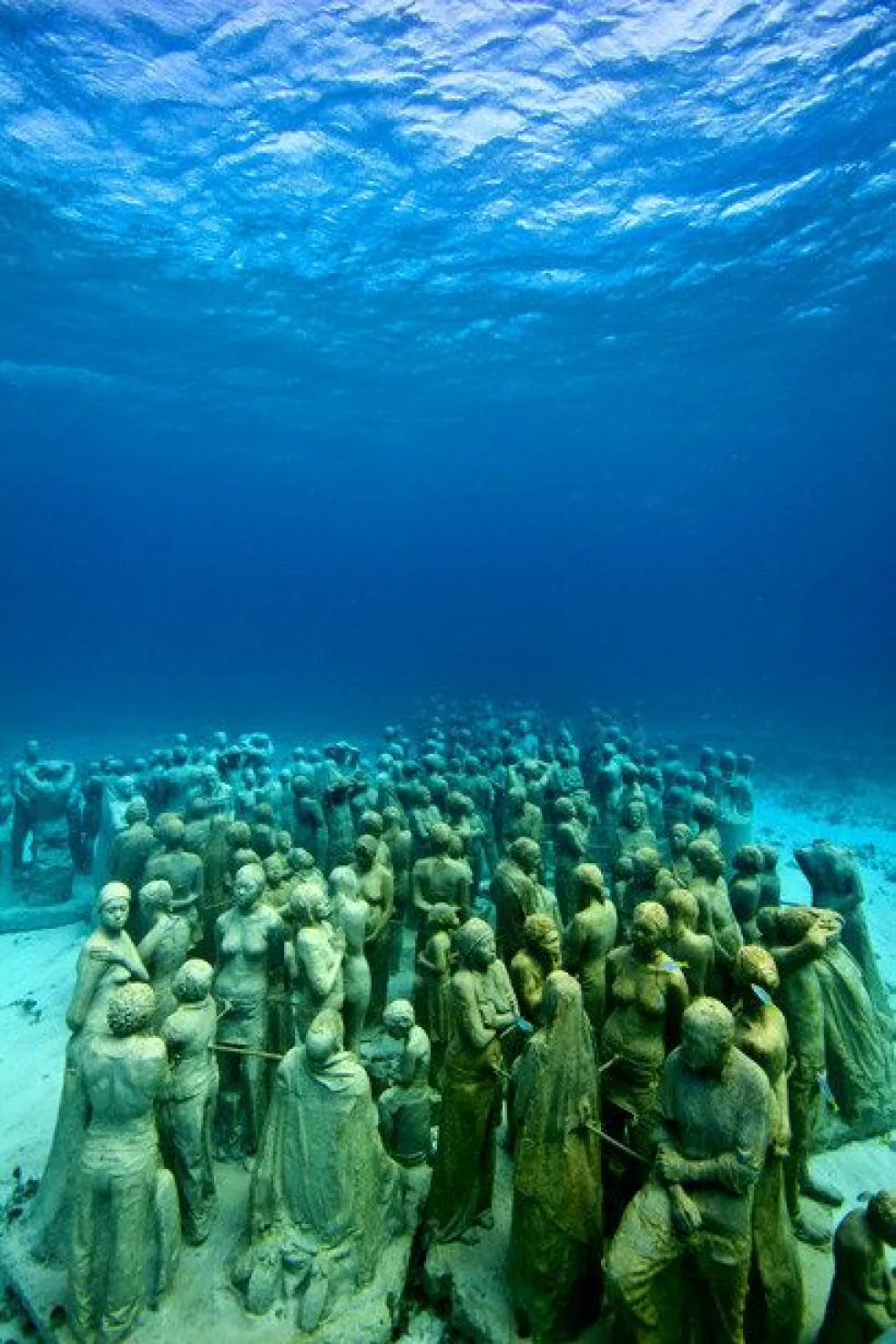 podmorské múzeum Cancún