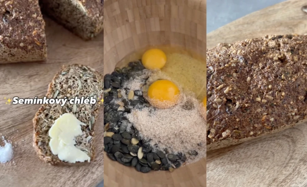 semienkový chlieb recept