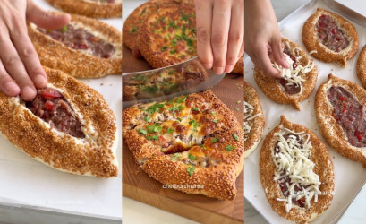 Recept: Pide plnený mletým mäsom s chrumkavým sezamovým okrajom