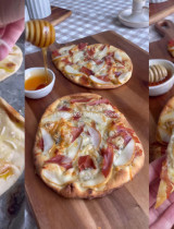 Najlepšie jesenné občerstvenie – flatbread s gorgonzolou, prosciuttom a hruškou