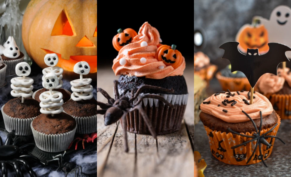 halloweenske muffiny