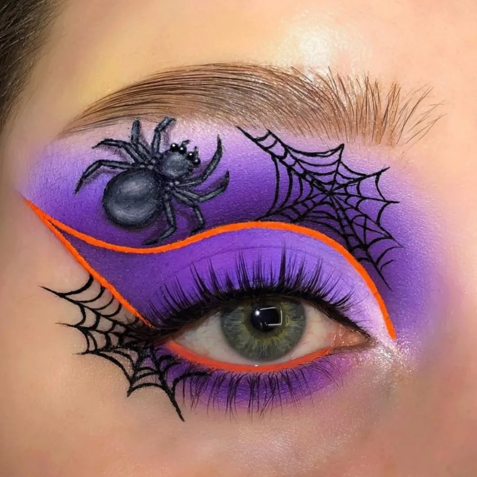 pavúčie líčenie očí