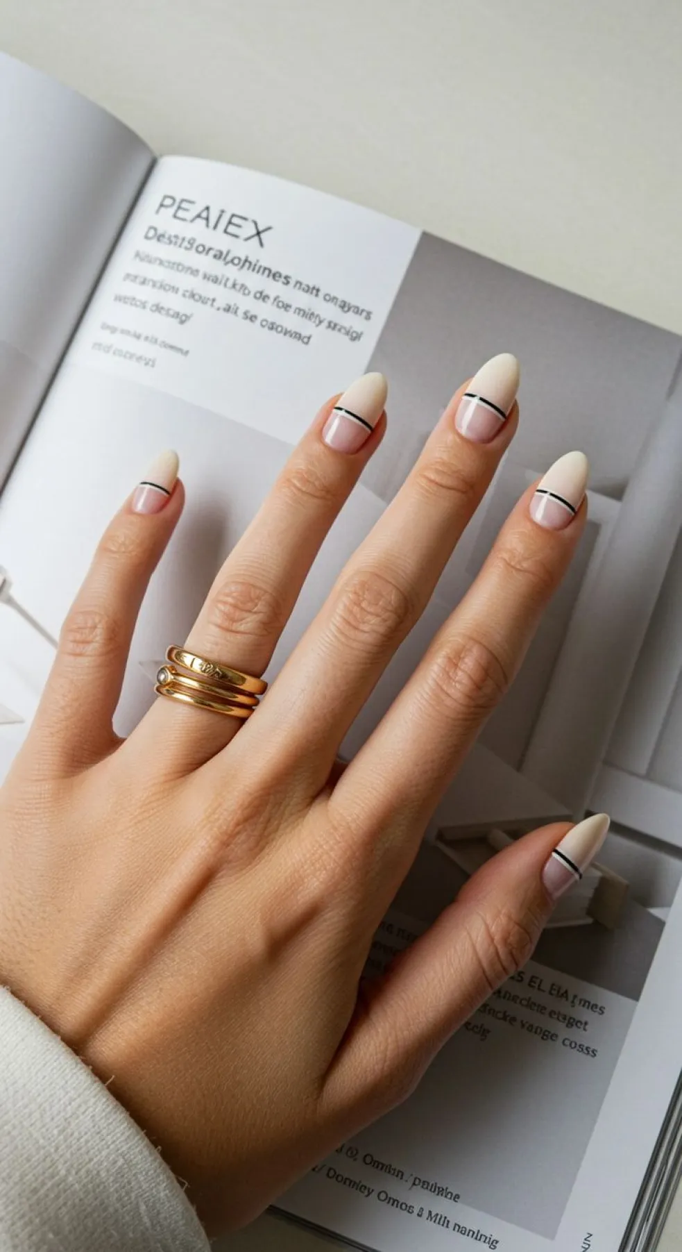 manikúra s čiarami