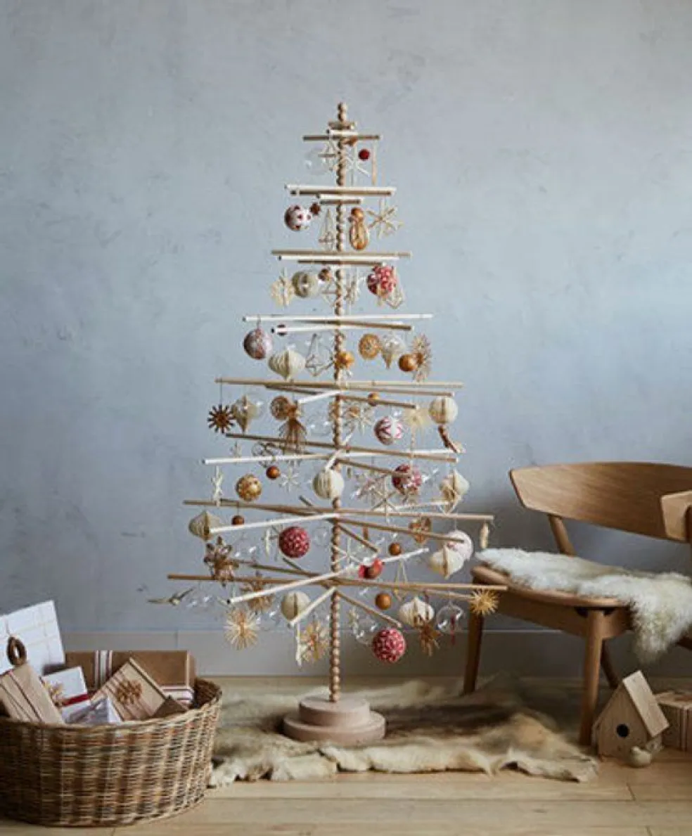 drevený vianočný stromček