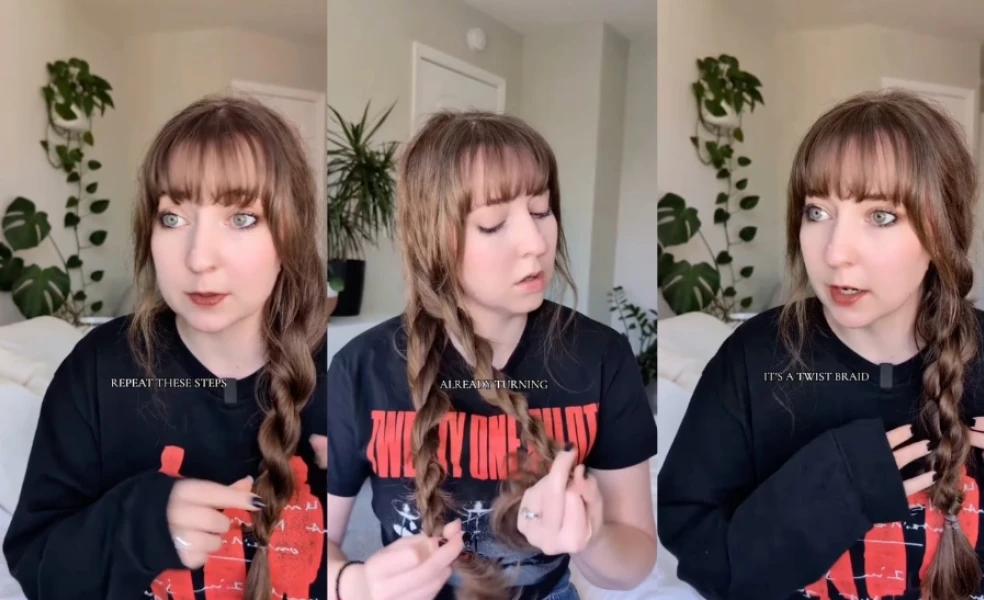 twist braid účes