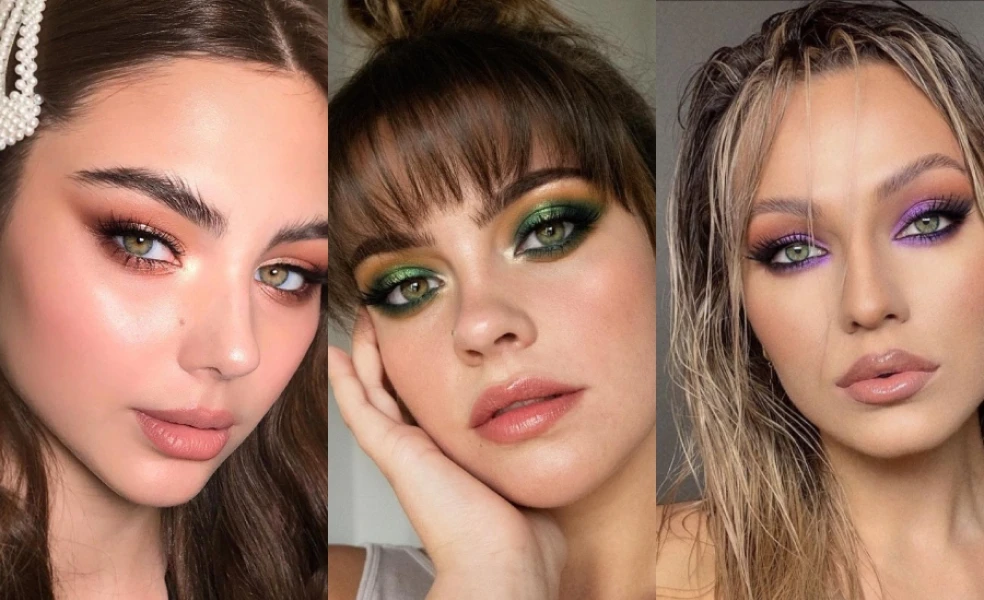 farby očných tieňov pre zelené oči