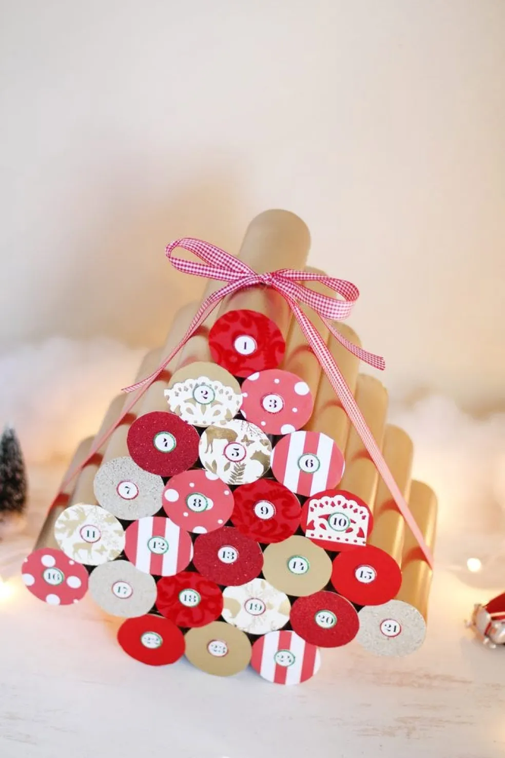 adventný kalendár z dreva