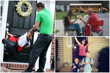 Vtipné fotky zo začiatku školského roka: Takto si to rodičia dokážu užiť