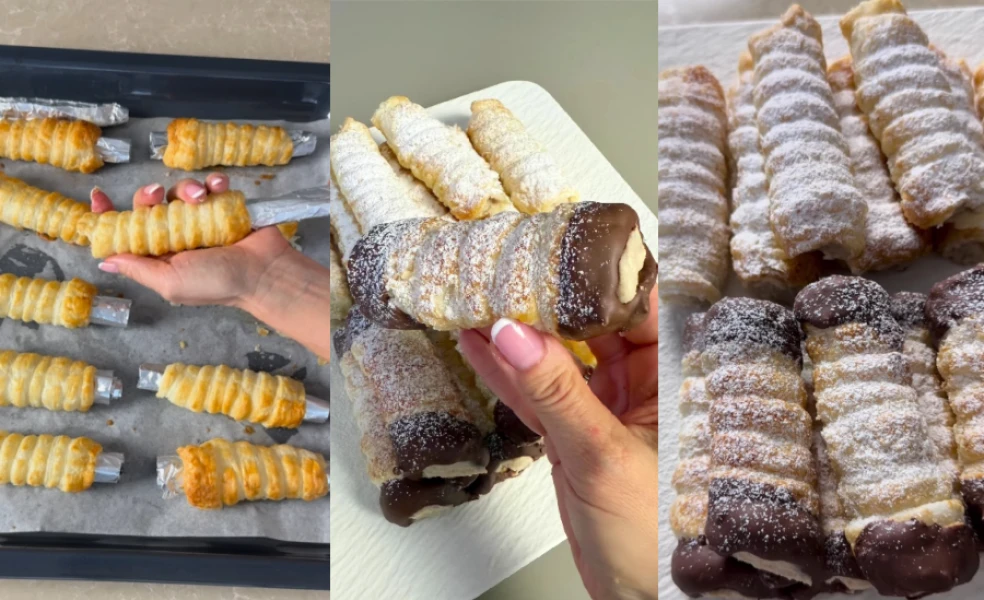 šamrole s gaštanovým krémom