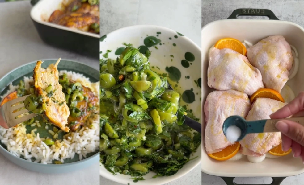 pečené kura s olivami