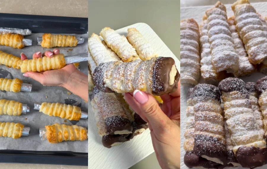 šamrole s gaštanovým krémom