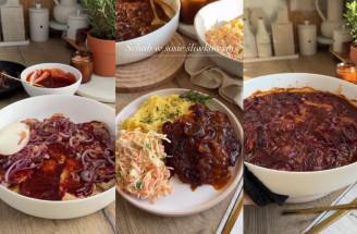 Bravčové karé v slivkovej omáčke so šalátom z bielej kapusty