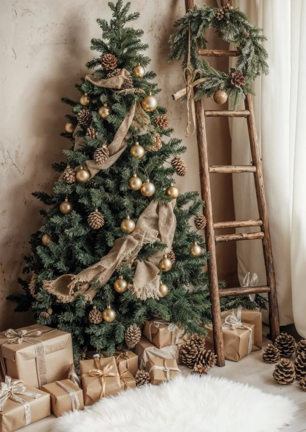 prírodné vianočné dekorácie