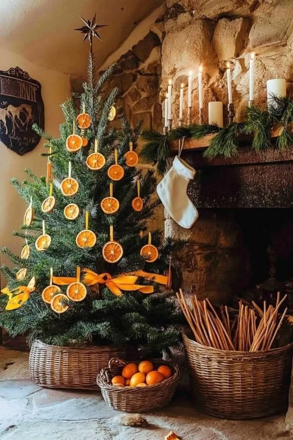 prírodné ozdoby na vianočný stromček