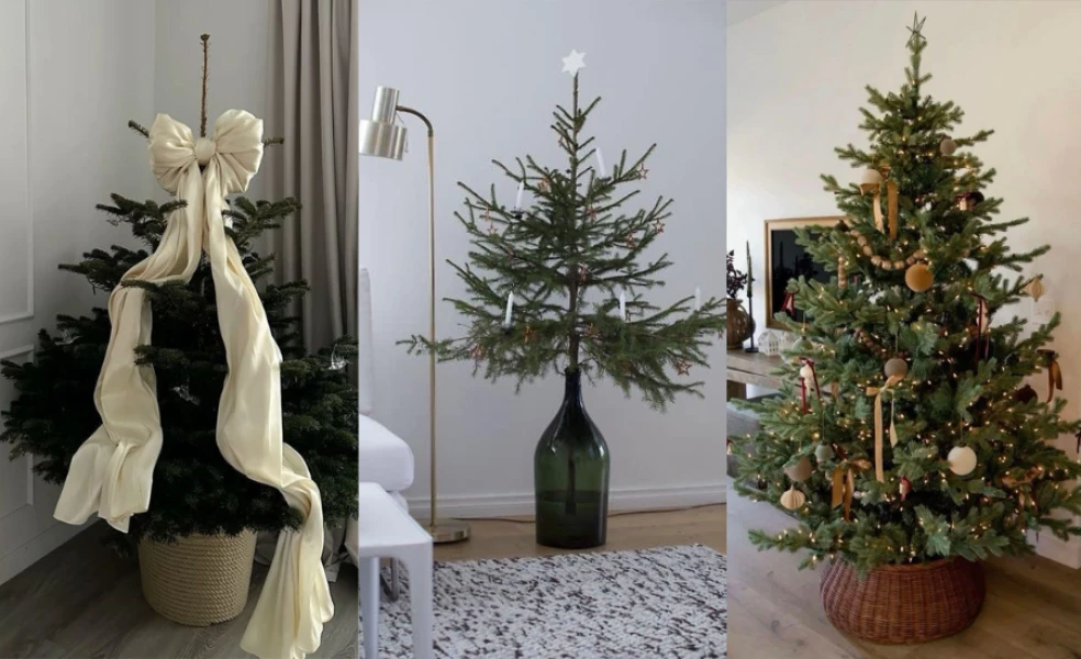 minimalistický vianočný stromček