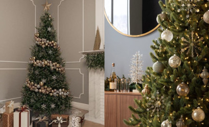 Vianočné stromčeky 2025: Luxusná zlatá a strieborná kombinácia ťa nadchne!