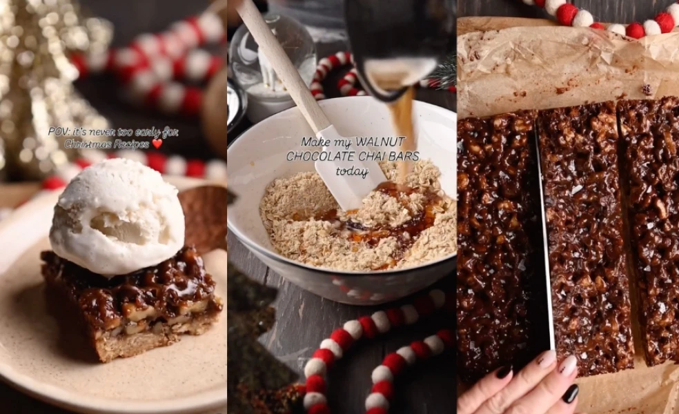 orechové tyčinky s čokoládou