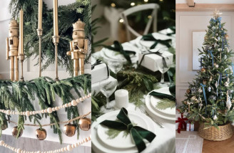 Trendy farby Vianoc 2025: Biela vanilka, medená, šalviová a dymová modrá