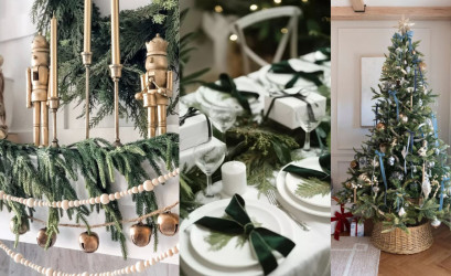 Trendy farby Vianoc 2025: Biela vanilka, medená, šalviová a dymová modrá