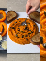 Jednoduchá nátierka z tekvice hokkaidó, kápie a pečeného cesnaku podľa Kvetky Horváthovej