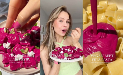 Hľadáš bezmäsitý recept? Objav cestoviny s krémovou cviklovou omáčkou a feta syrom