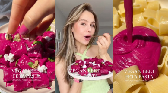 Hľadáš bezmäsitý recept? Objav cestoviny s krémovou cviklovou omáčkou a feta syrom