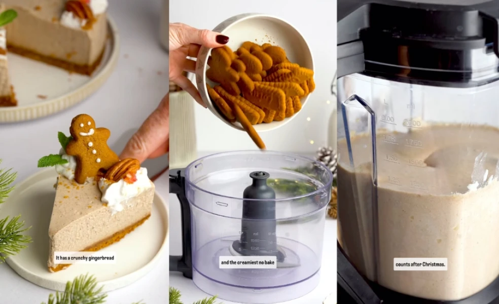 vegan perníkový cheesecake