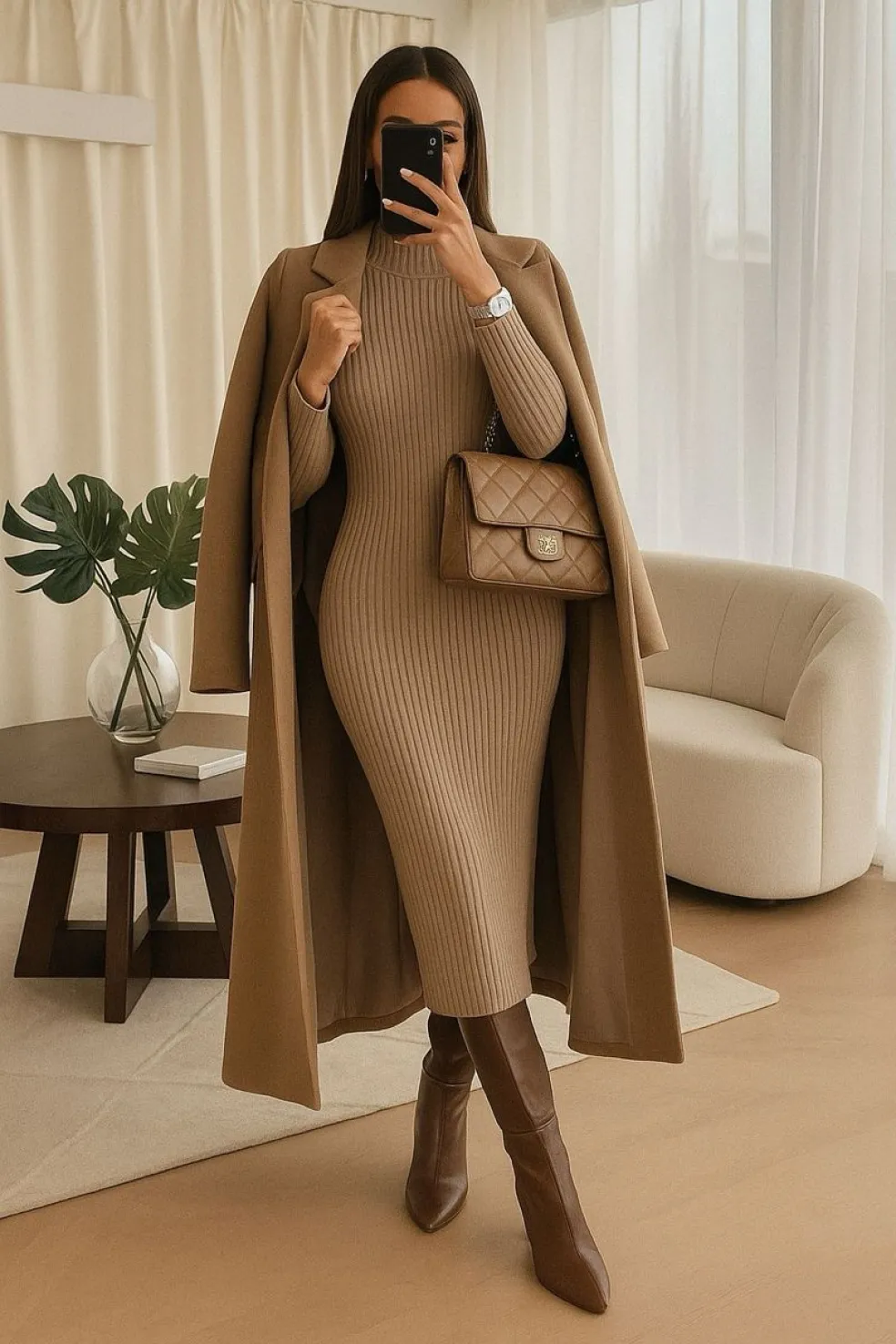 zimný kabát pre postavu presýpacie hodiny