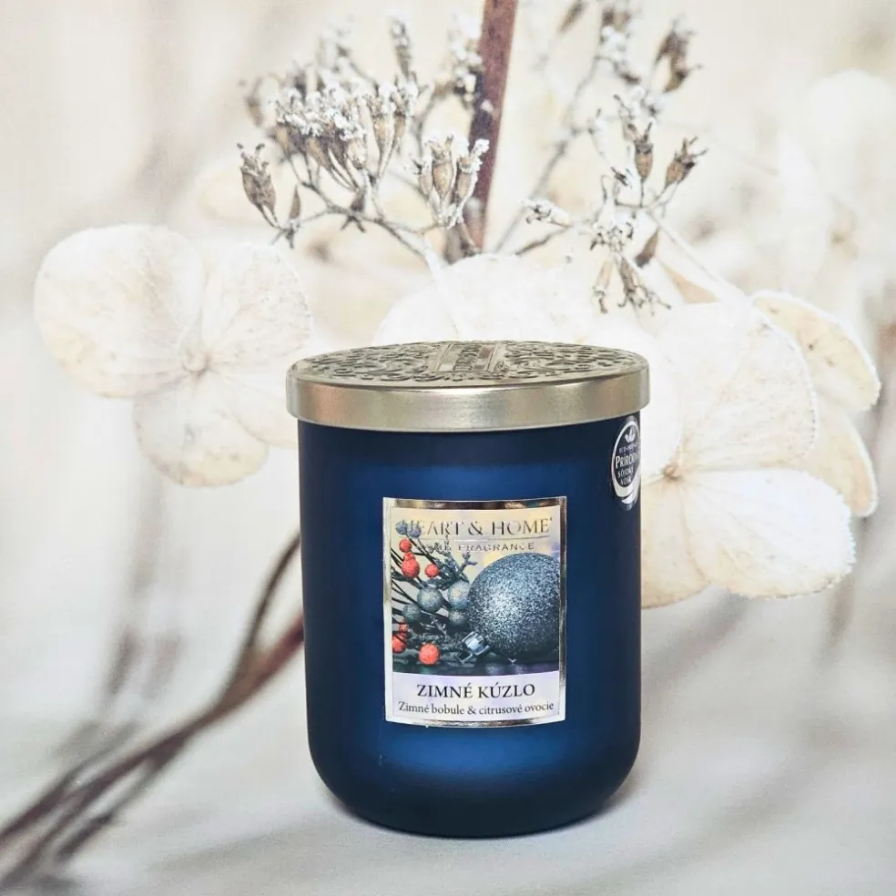 Zimné kúzlo - veľká sviečka Heart & Home 