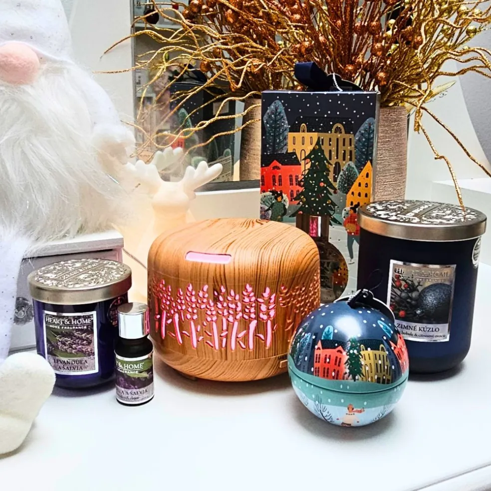sviečky difuzéry a esenciálne oleje Heart & Home