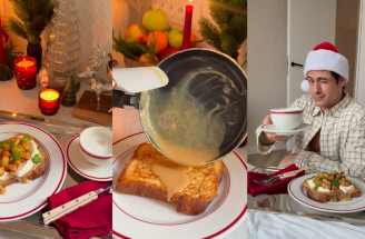 Dokonalé vianočné raňajky do postele: Opekaná vianočka s karamelom, jablkami a ricottou