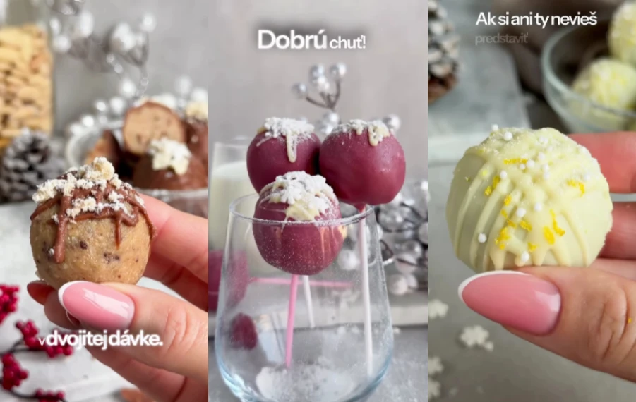 vianočné nepečené guľky