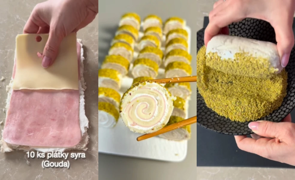 silvestrovské chlebíčky ako sushi