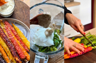 Žiadna nudná príloha: Skús farebnú pečenú mrkvu s parmezánom a krémovou tahini omáčkou