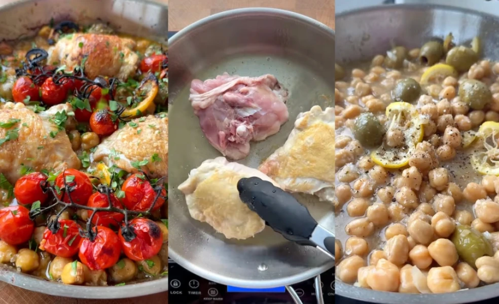 pečené kuracie stehná s cícerom