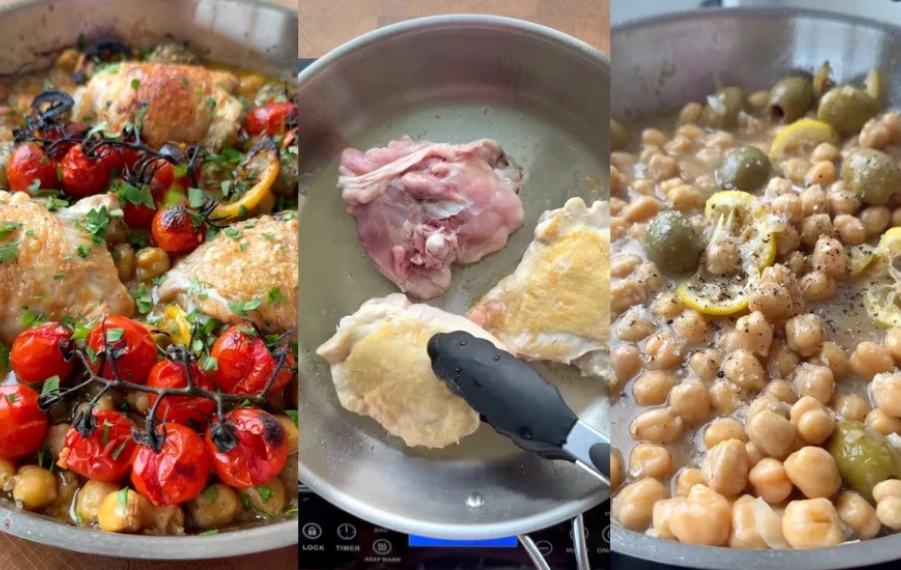 pečené kuracie stehná s cícerom