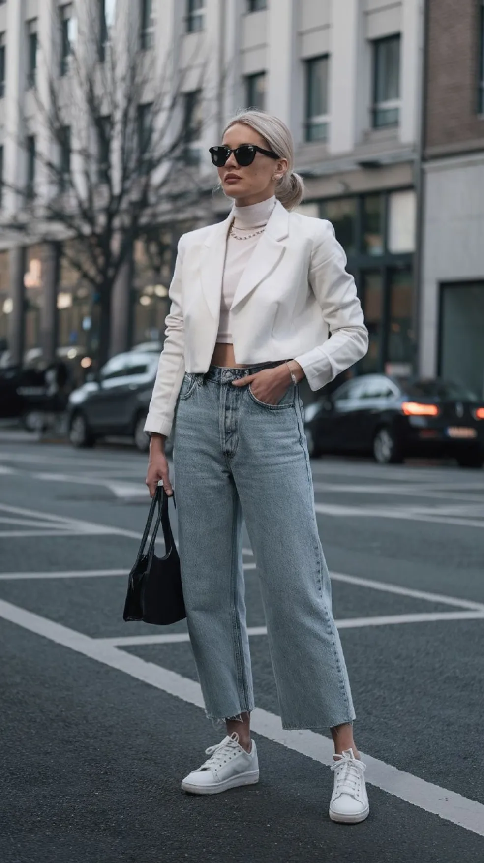 Cloud Dancer s džinsami