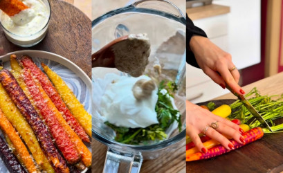 Žiadna nudná príloha: Skús farebnú pečenú mrkvu s parmezánom a krémovou tahini omáčkou