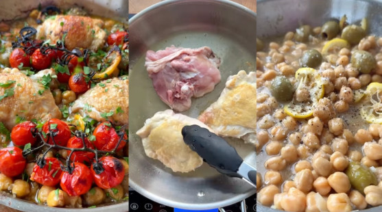 Večera z jednej panvice? Vyskúšaj pečené kuracie stehná s cícerom a citrónom