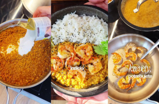 Indický dhal z červenej šošovice s krevetami podľa Miriam Kalisovej