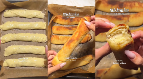 Recept na stískanice – pečené tyčinky zo zemiakového cesta s kyslou smotanou