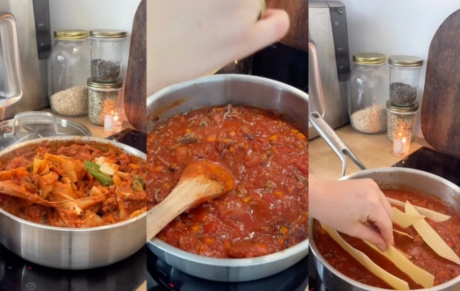 lasagne z jednej panvice