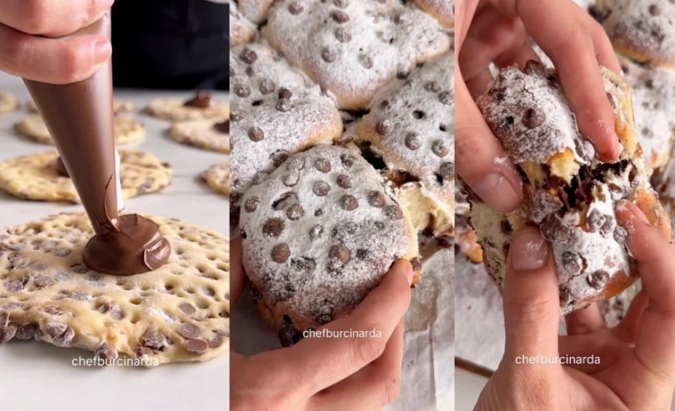 čokoládové plnené buchty