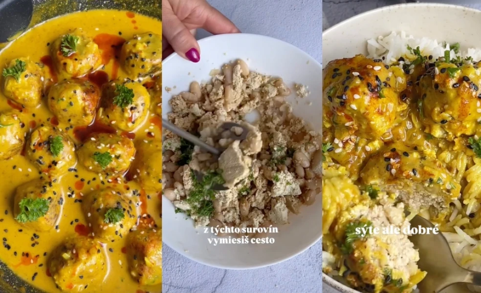 fazuľové tofu guľky