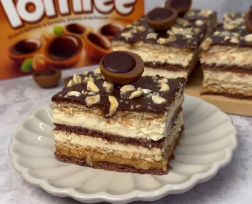 karamelový zákusok