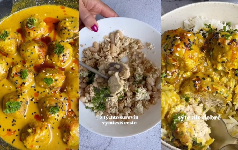 fazuľové tofu guľky