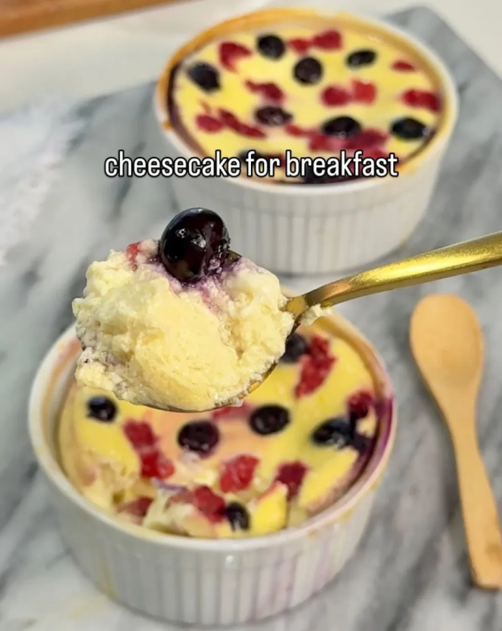 proteínový cheesecake na raňajky